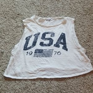 USA Lifting Workout Crop Tee